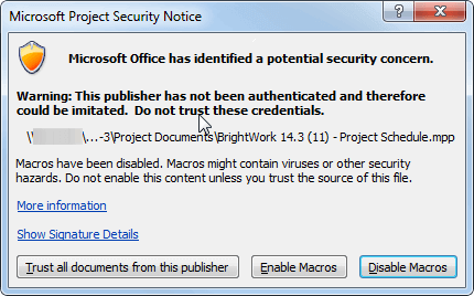 Turn Off ‘Enable Macros’ Warning for your Trusted Macros