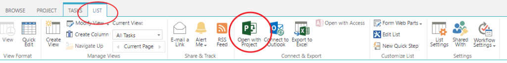 Open with Task List