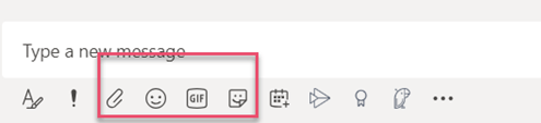 Microsoft Teams chat options 