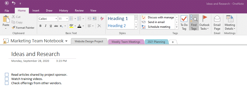 How to Use OneNote for Project Management | BrightWork 365