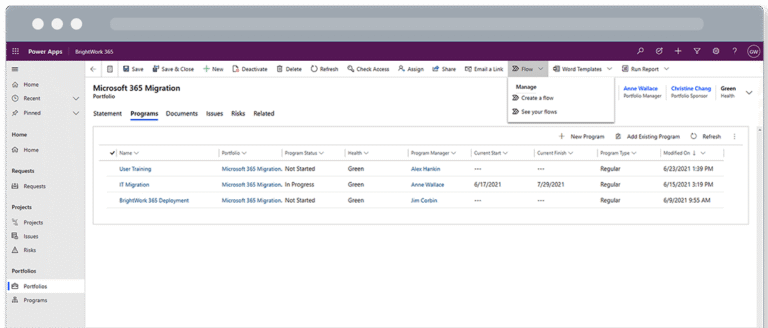 How to Use BrightWork 365 with Microsoft Power Automate