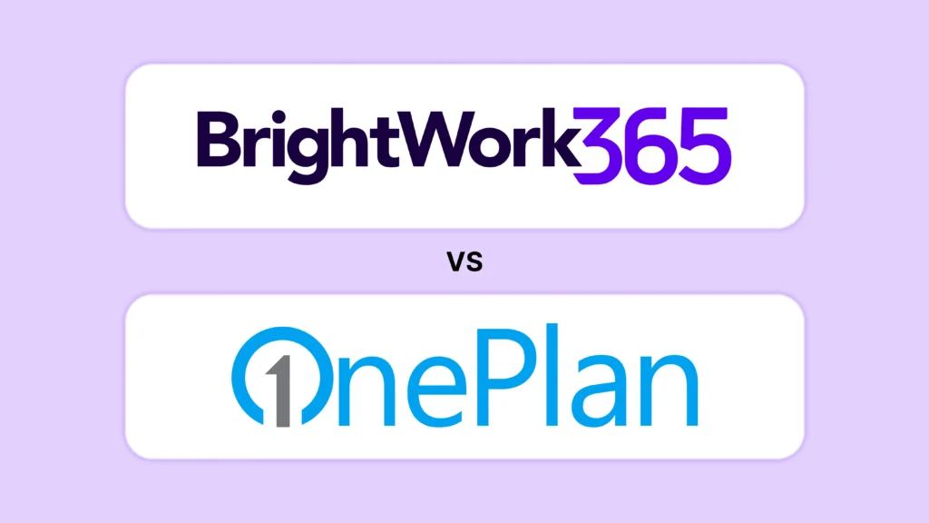BrightWork 365 vs OnePlan for Microsoft 365 PPM