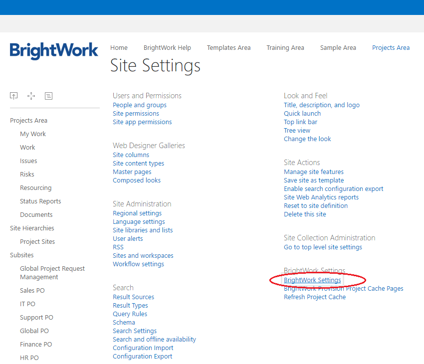 SharePoint Site Settings