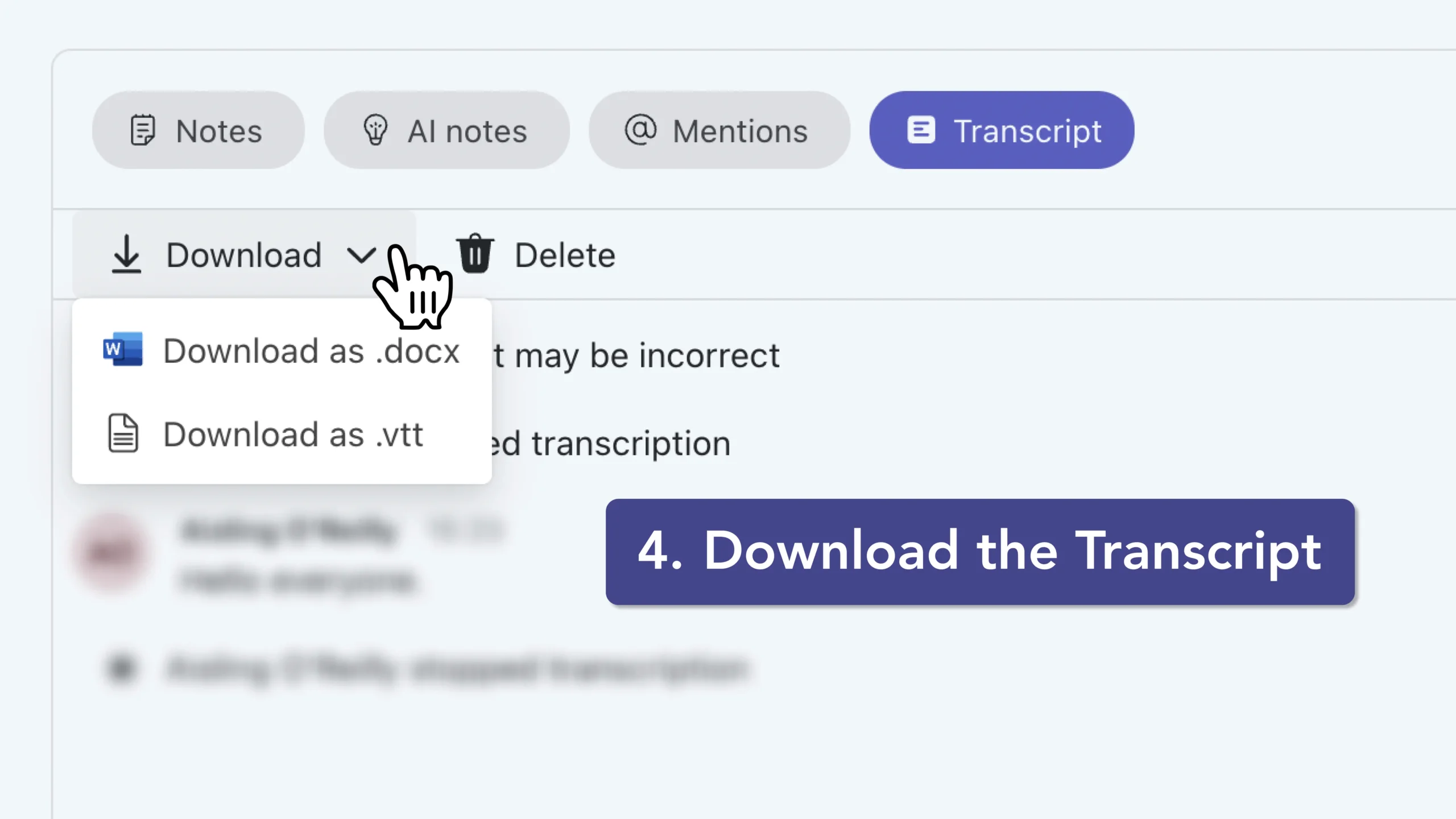 How to Download Transcript from Microsoft Teams - BrightWork.com