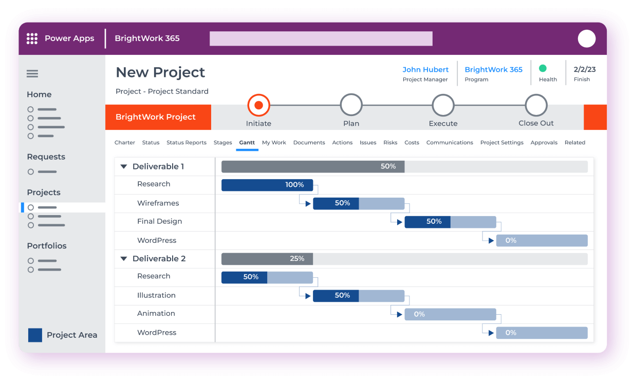 project management on ms teams
