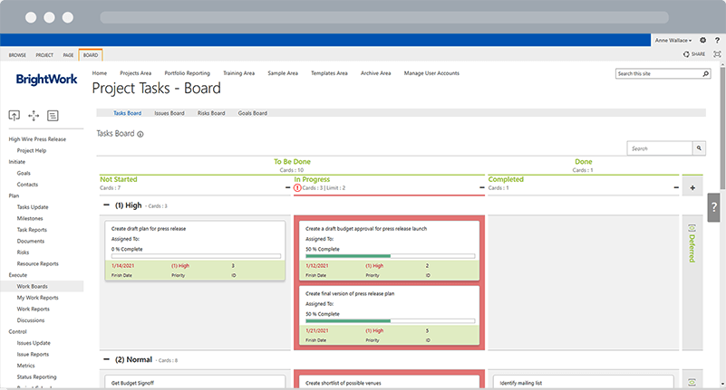 BrightWork Agile Boards for SharePoint 