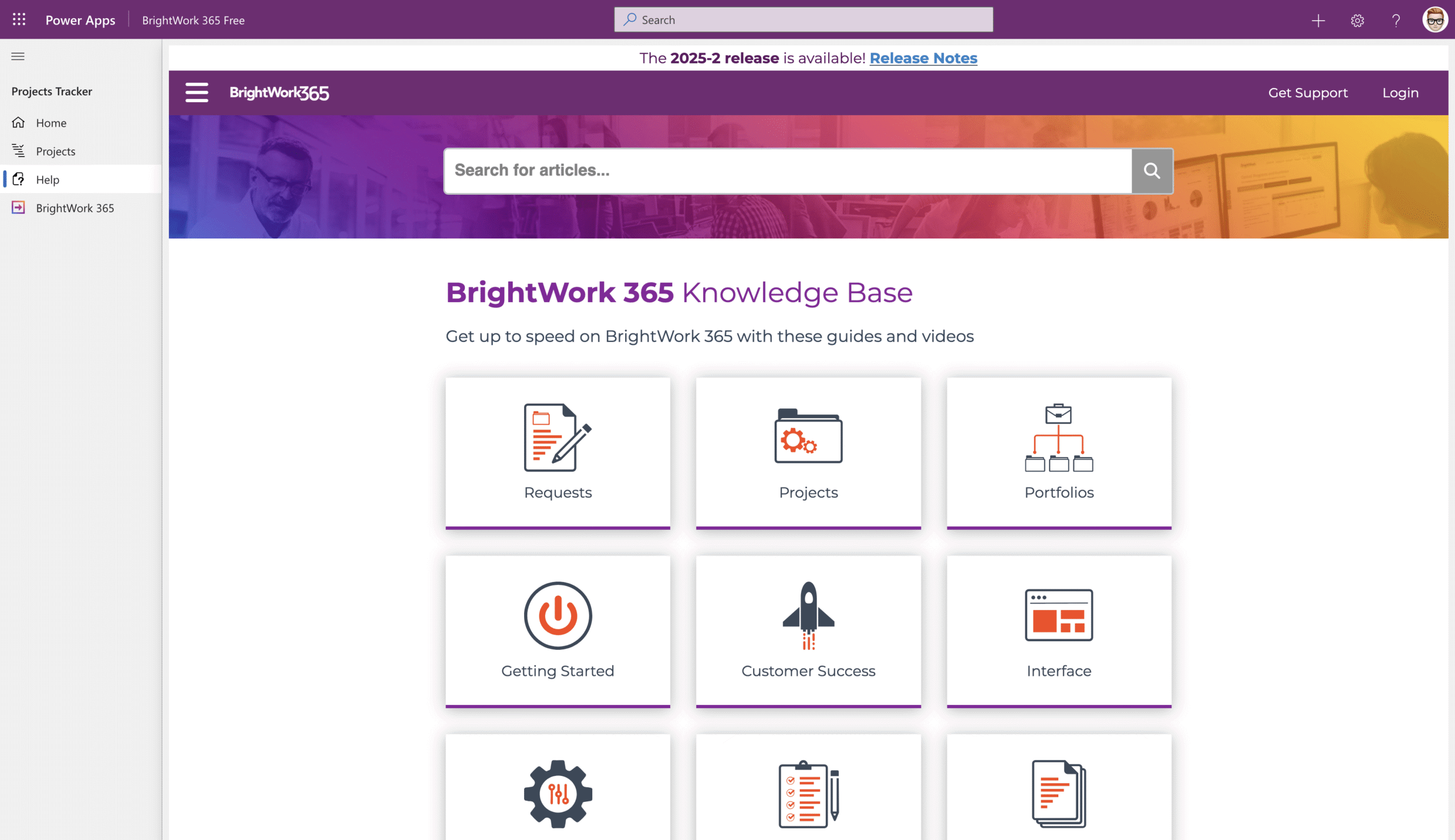 BrightWork 365 Free - 10 - Help