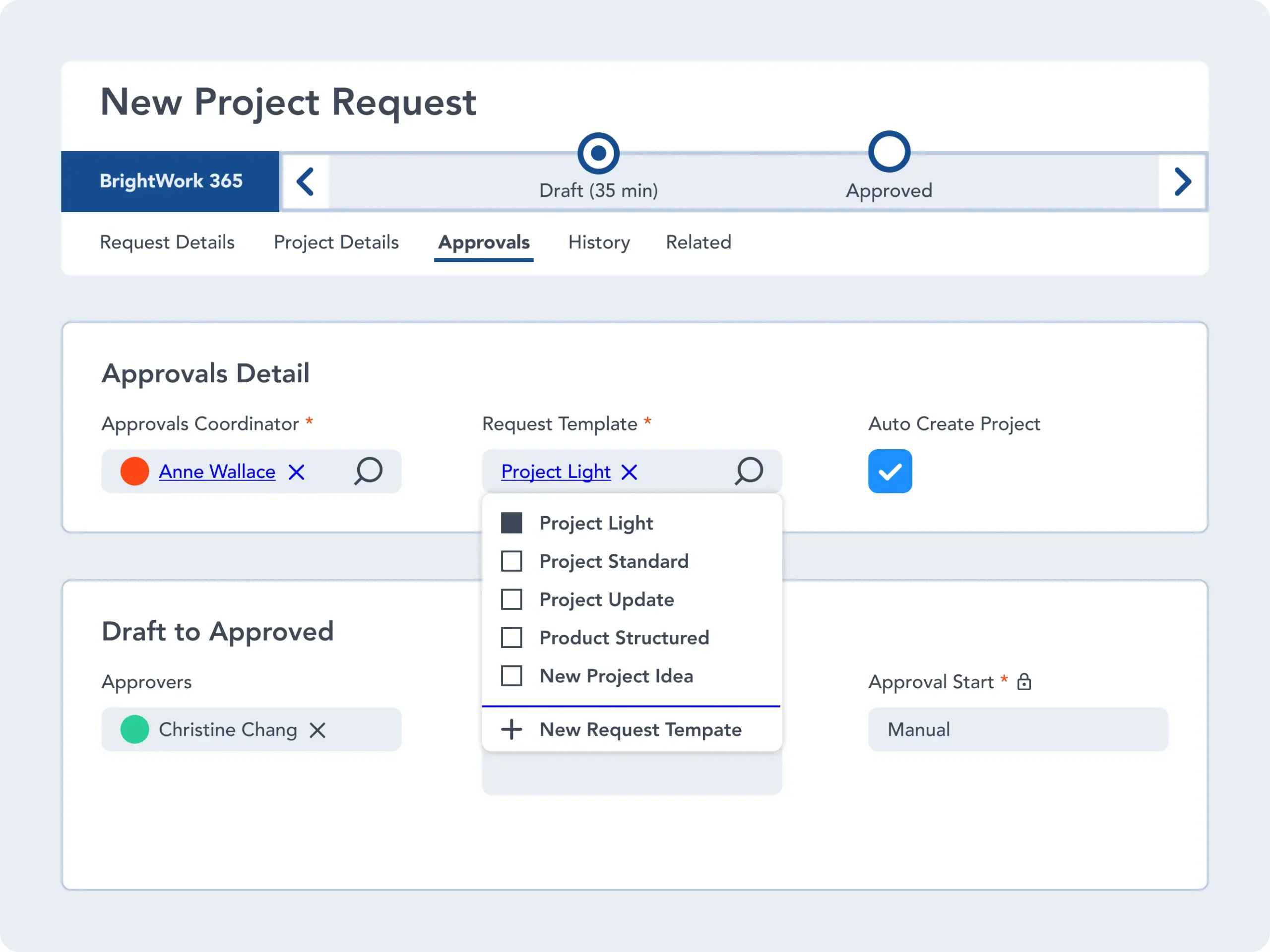 BrightWork 365 - Project Stage Approval