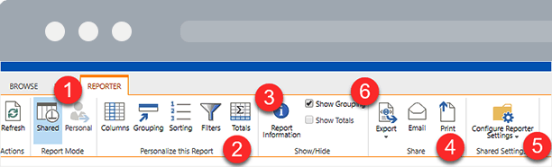 BrightWork Reporter Navigation Steps