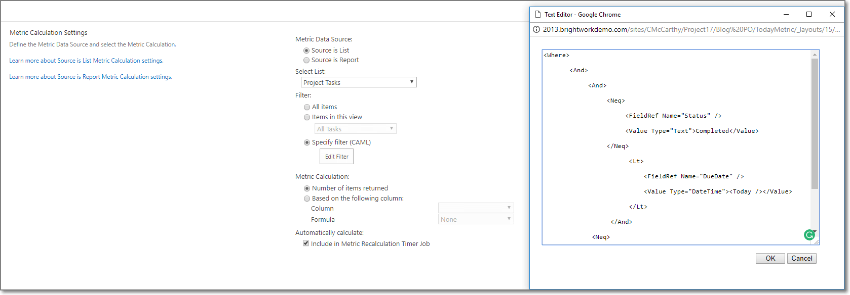 CAML Conditions