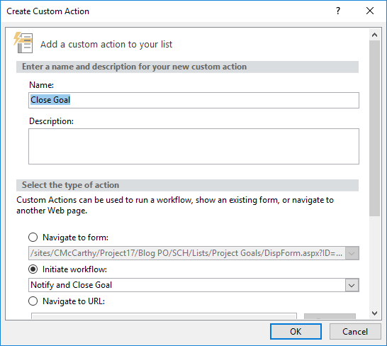 Create Custom Action SharePoint