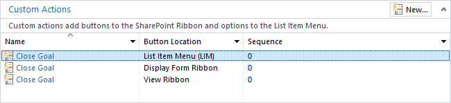 Custom Action Quick Step Examples