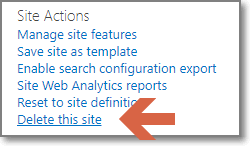 Delete this site