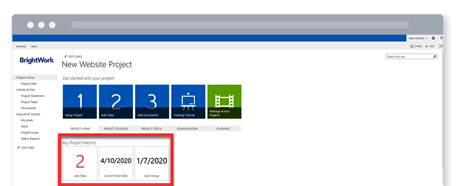 Free Template Key Project Metrics 