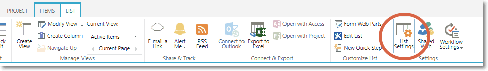 List Settings