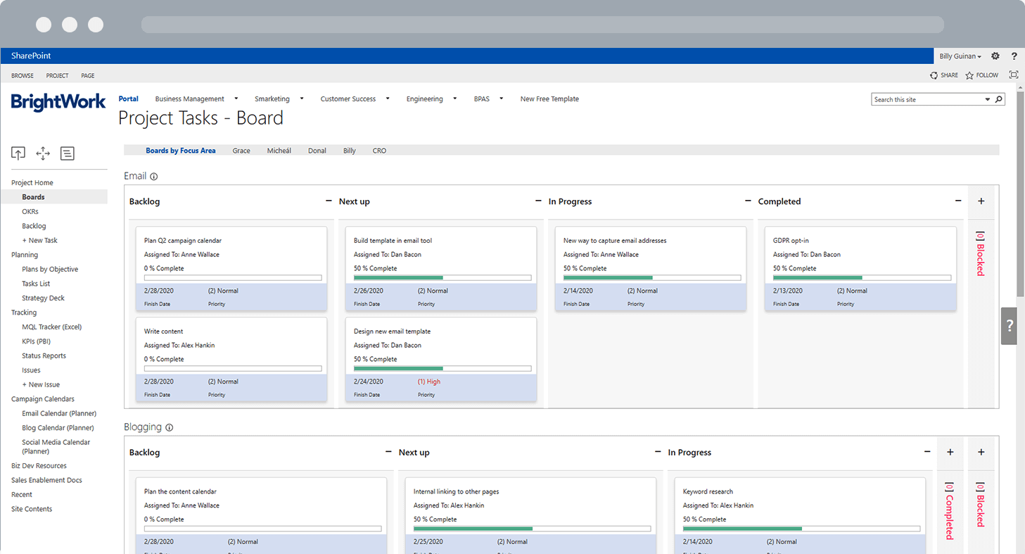 BrightWork Project Management Site SharePoint 