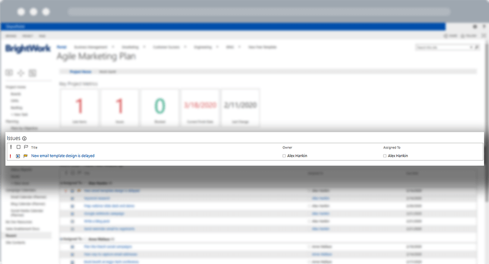 BrightWork Project Management Site SharePoint 