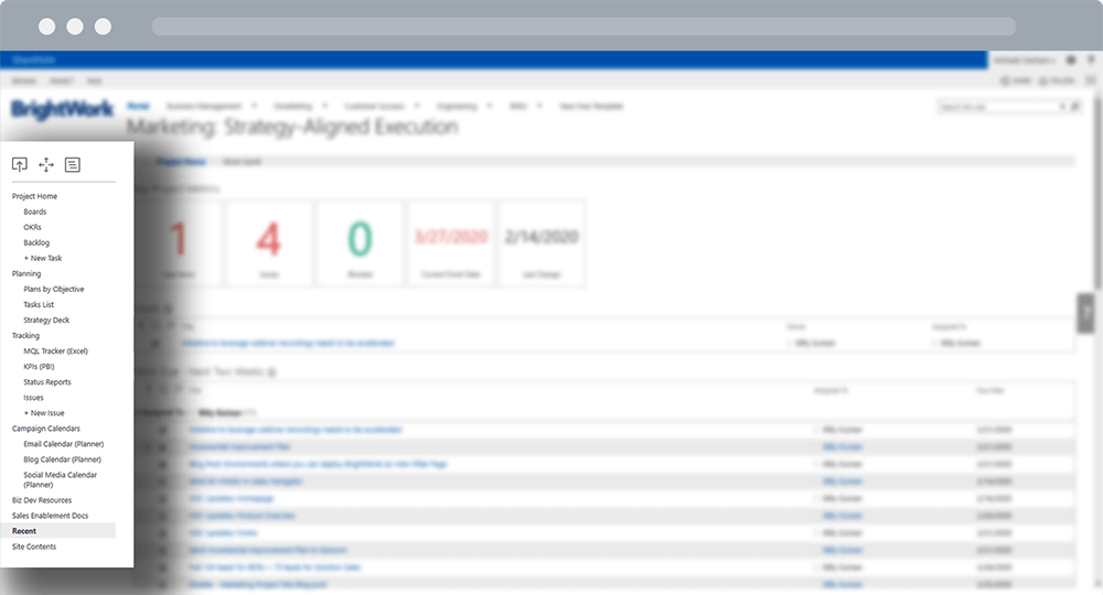 SharePoint Marketing Site Quick Launch