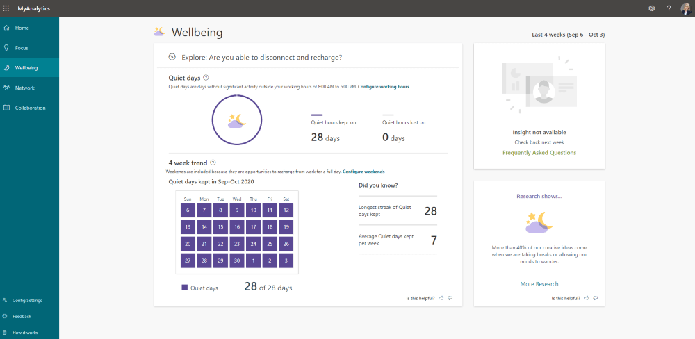 Microsoft MyAnalytics Example