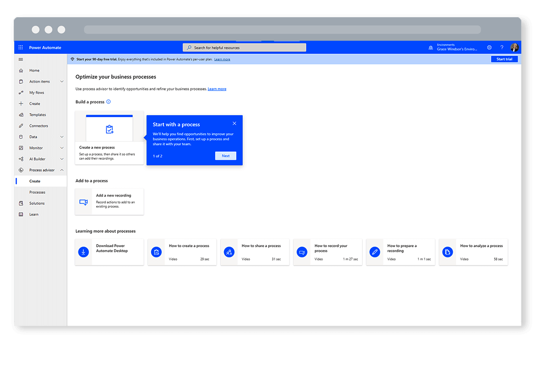 Microsoft Power Automate Process Advisor