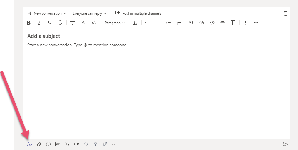 Microsoft Teams Chat Formatting Options