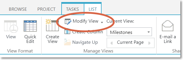 Modify View SharePoint