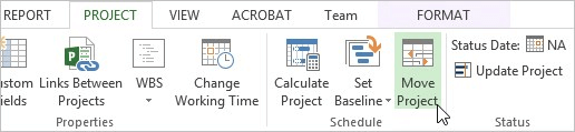 Move Microsoft Project Schedule