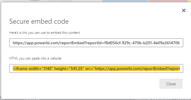 Power BI Embed Code