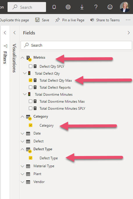 Power BI Services Build Chart