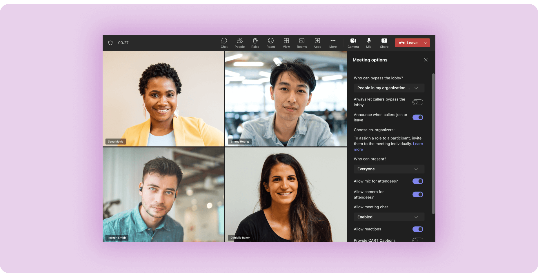 Privacy & Control for Meeting hosts