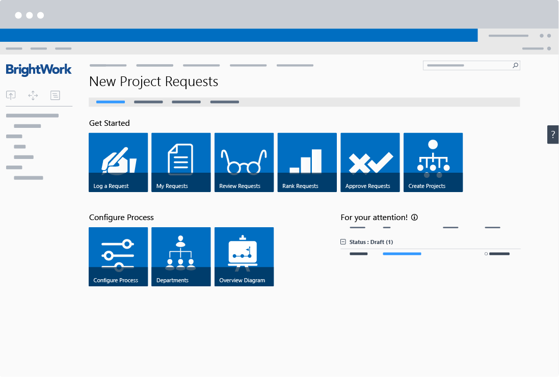 BrightWork Project Request Manager Template 