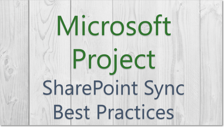 Setting up your Project Schedule with Microsoft Project Sync
