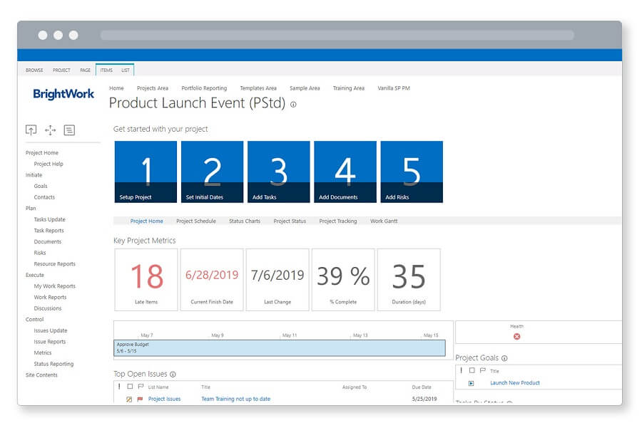 BrightWork Project Standard Template 