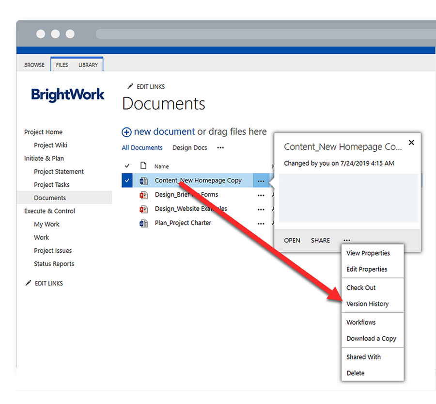 SharePoint Library Version Control