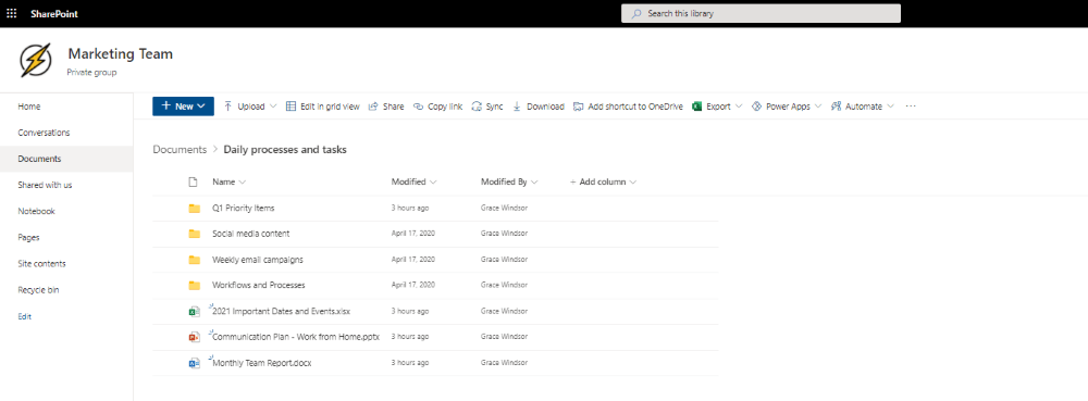 Microsoft Teams Document Library SharePoint