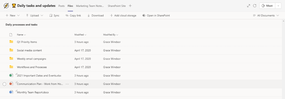 Microsoft Teams Document Library