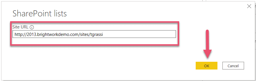 Power BI Connect to SharePoint 