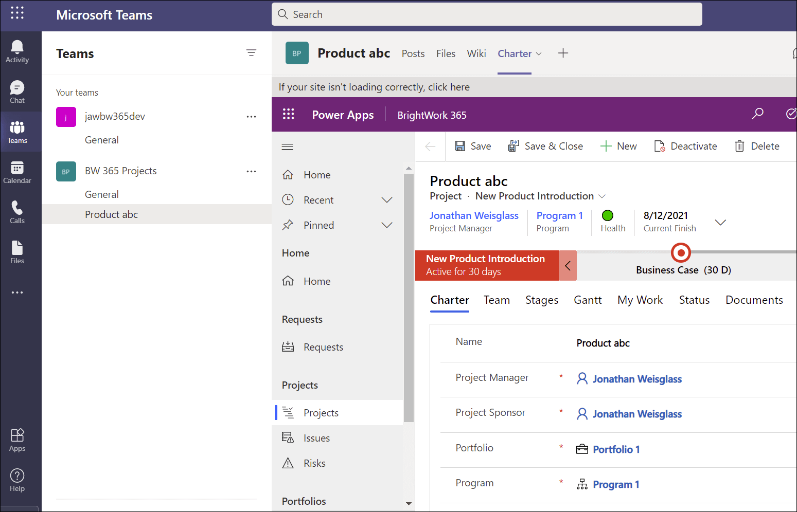 how to start a project - microsoft teams