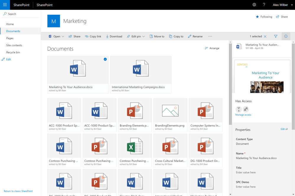 Modern Library in SharePoint Server 2019