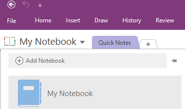 OneNote Add Notebook