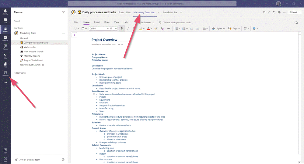 task tracker onenote