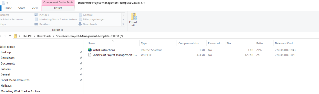 Free SharePoint Project Management Template download